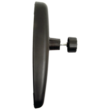 A black plastic knob with a threaded bolt protruding from it, attached to a flat, curved backing—perfect for securing your Sparex Mirror Head - Rectangular, Convex, 330 x 240mm, RH & LH - S.39705.