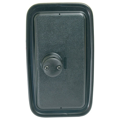 The Sparex Mirror Head - Rectangular, Convex, 318 x 186mm, Universal Fitting (S.39757) is a black plastic device with a ridged texture and a circular, convex attachment at its center.