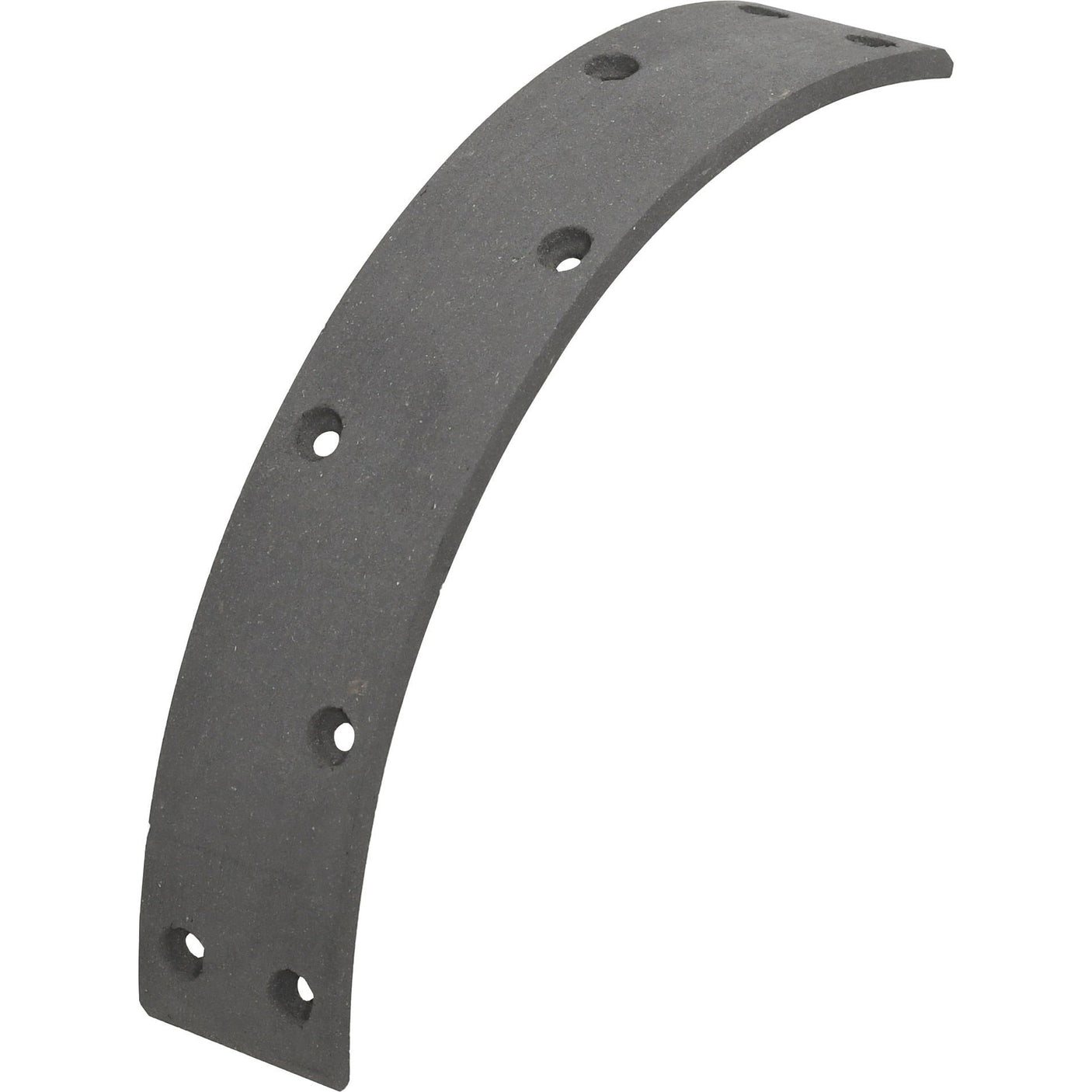 A curved, perforated Sparex metal bracket with holes along its length, ideal for brake lining applications on Massey Ferguson tractors (Sparex Part No. S.39889).