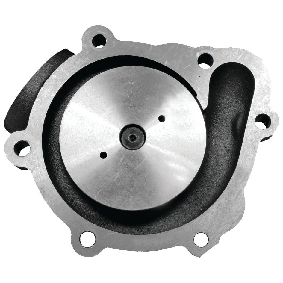 The product is a water pump assembly known as Sparex Part No. S.39894, featuring a metal component with a circular central section that has holes and is surrounded by a curved flange with bolt holes. This part appears to be suitable for mechanical or industrial assemblies and is possibly compatible with Deutz-Fahr equipment.