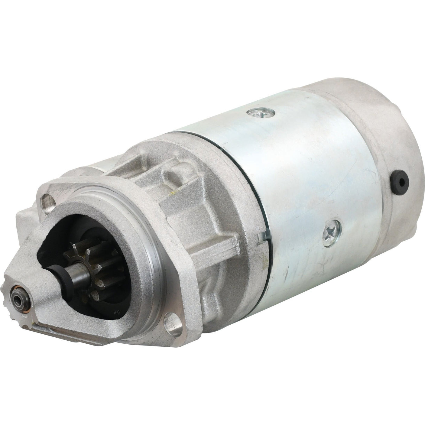 A Sparex 12V, 2.7Kw gear-reducted Mahle starter motor featuring a cylindrical body with visible gear teeth at one end, designed for efficient operation (Sparex Part No. S.399010).