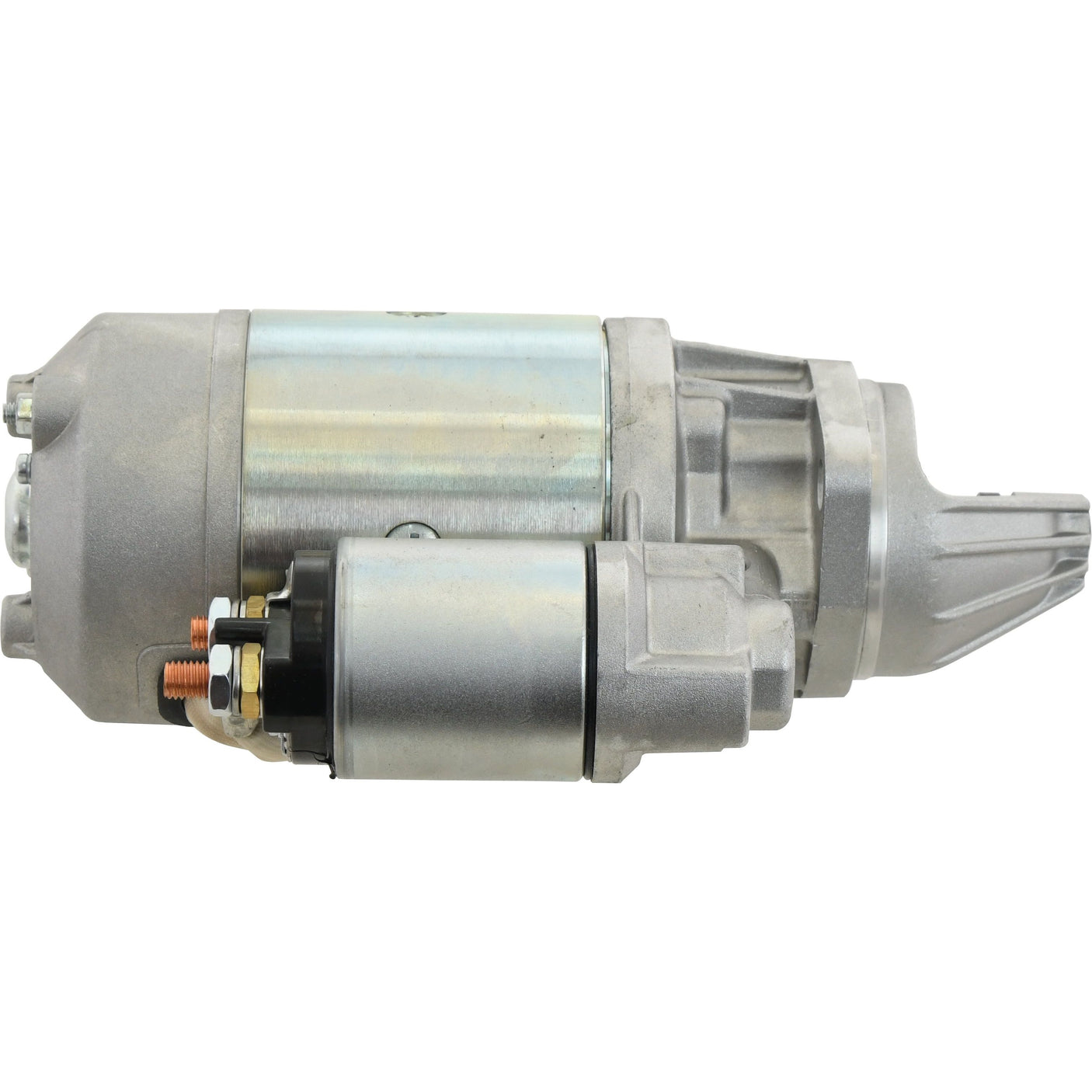 A Sparex Starter Motor - 12V, 2.7Kw (Mahle) with cylindrical components and electrical connectors, viewed from the side.