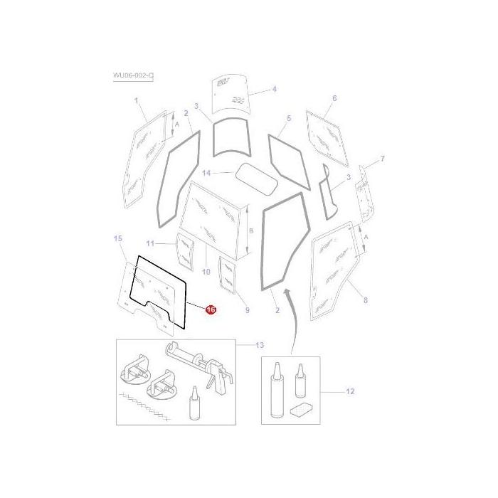 Massey Ferguson - Door Seal - 4291307M1 - Farming Parts