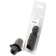 Two black plastic bulbs, one encased in a clear package and the other displayed upright outside. Perfect for your 3 Pin Auxiliary Plug (Male) setup by Agripak, these high-quality bulbs meet Sparex standards (Sparex Part No. S.24799).