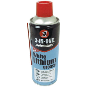 A 400ml can of Sparex 3 in 1 White Lithium Grease (S.18053) with a red cap and nozzle, designed for heavy-duty lubrication and rust and corrosion prevention.