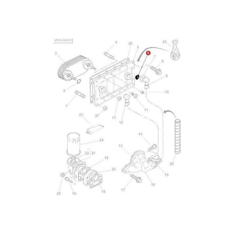 Massey Ferguson - Seal Intercooler Pipe - 4224709M1 - Farming Parts