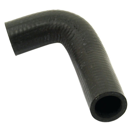 A black, L-shaped rubber hose with a textured surface and hollow interior, compatible with Massey Ferguson tractors, known as the Bypass Hose by Sparex (Part No. S.40081) with an inner diameter of 22mm on both ends.