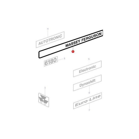 Massey Ferguson - Decal Right Hand - 3714213M1 - Farming Parts