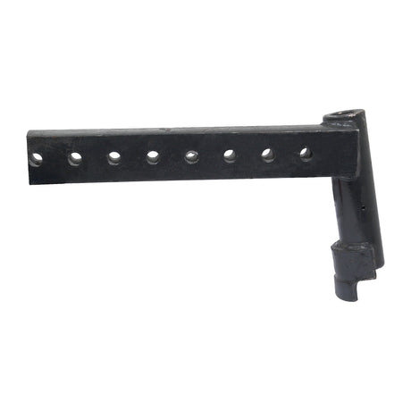 A black metal bracket from Sparex, known as the Spindle Arm (Sparex Part No. S.40101), featuring a horizontal arm with multiple holes and a vertical attachment point on the right end, resembling the design of a Massey Ferguson spindle arm.