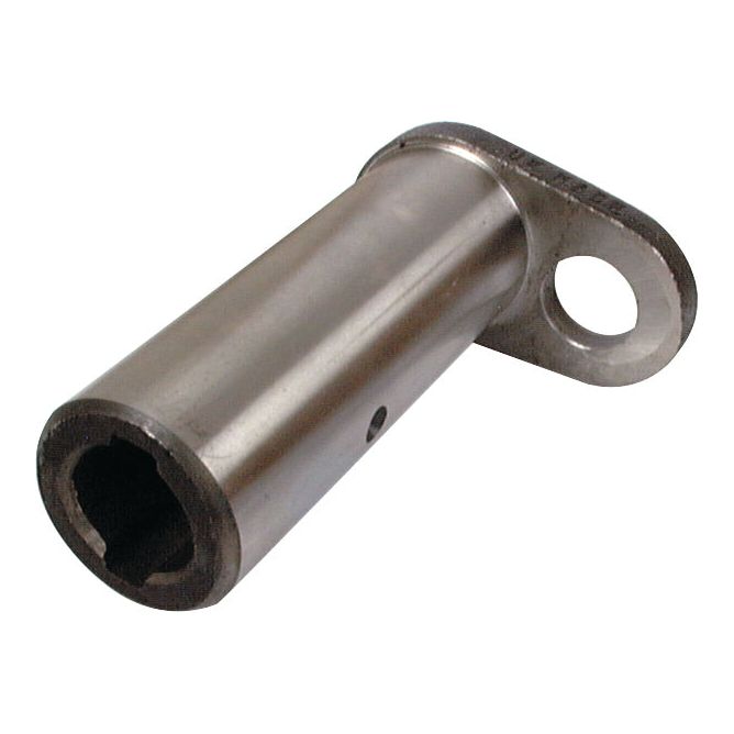 An Axle Pin from Sparex, part number S.40104, is a metal cylindrical pivot pin that includes a flanged mounting bracket with a single screw hole.