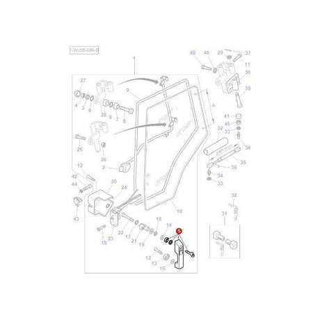 Massey Ferguson - Outer Door Handle - 3902356M91 - Farming Parts