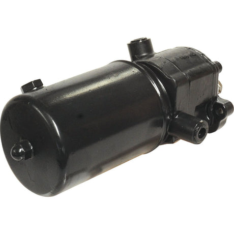 Sparex Power Steering Hydraulic Pump (Part No. S.40155) features a black cylindrical design with multiple connection ports and a robust housing, making it compatible with Massey Ferguson models.