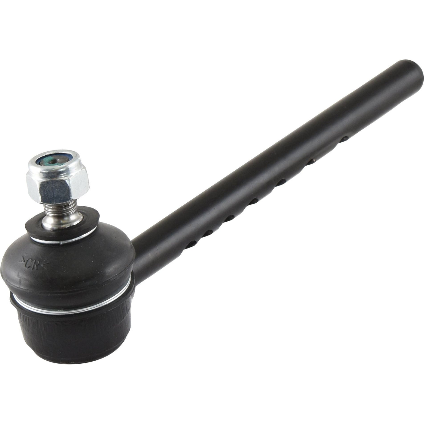 A Sparex Track Rod (S.40165) measuring 200mm in length, featuring a black rubber bushing, an outer side thread bolt at the top, and a long perforated arm extending from the base.