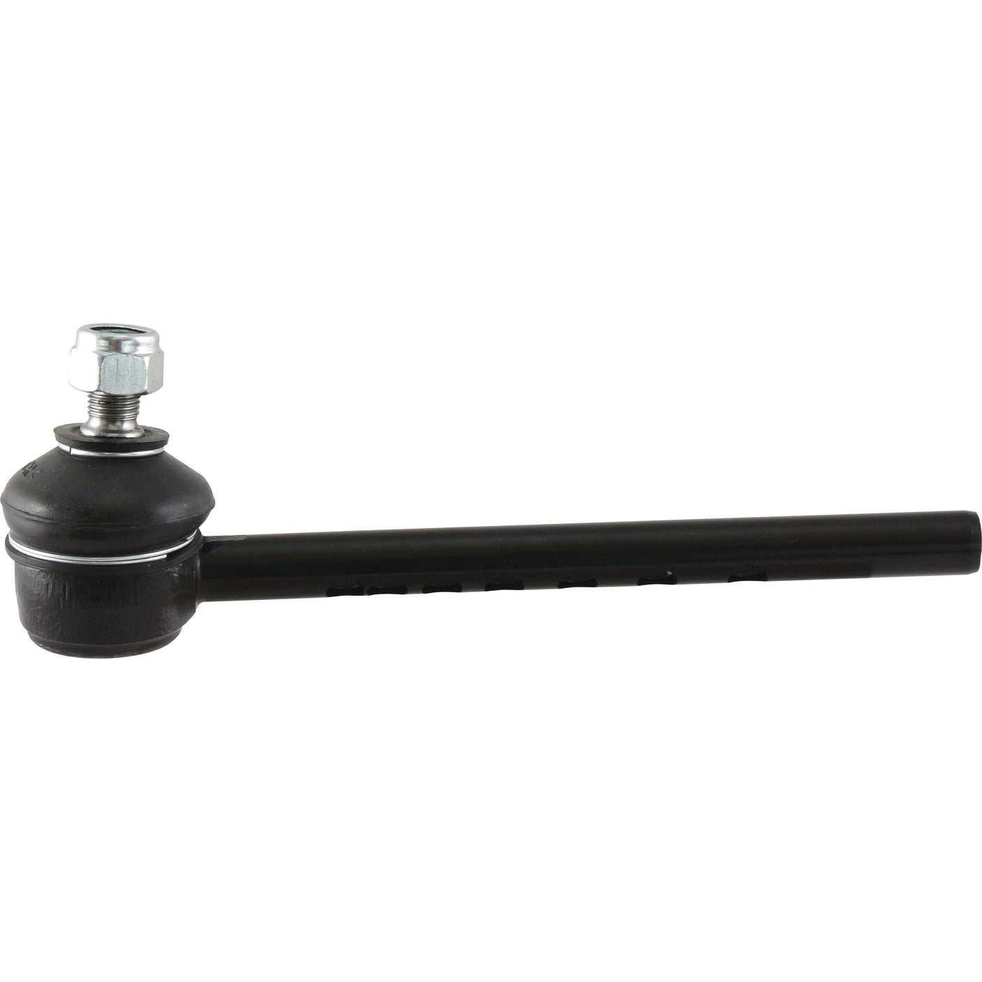 Introducing the Sparex Track Rod, a 200mm long black automotive tie rod end featuring an outer side thread and a threaded bolt on top.