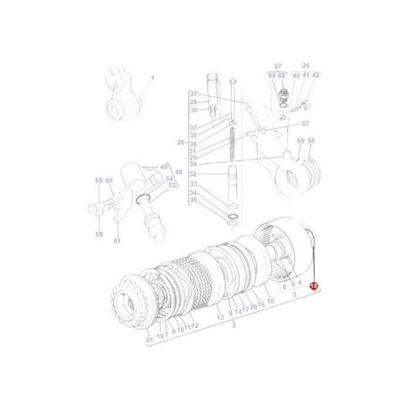 Massey Ferguson - Piston Ring Clutch Pack - 1866260M1 - Farming Parts