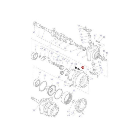 Massey Ferguson - Front Wheel Stud - 3428238M3 - Farming Parts