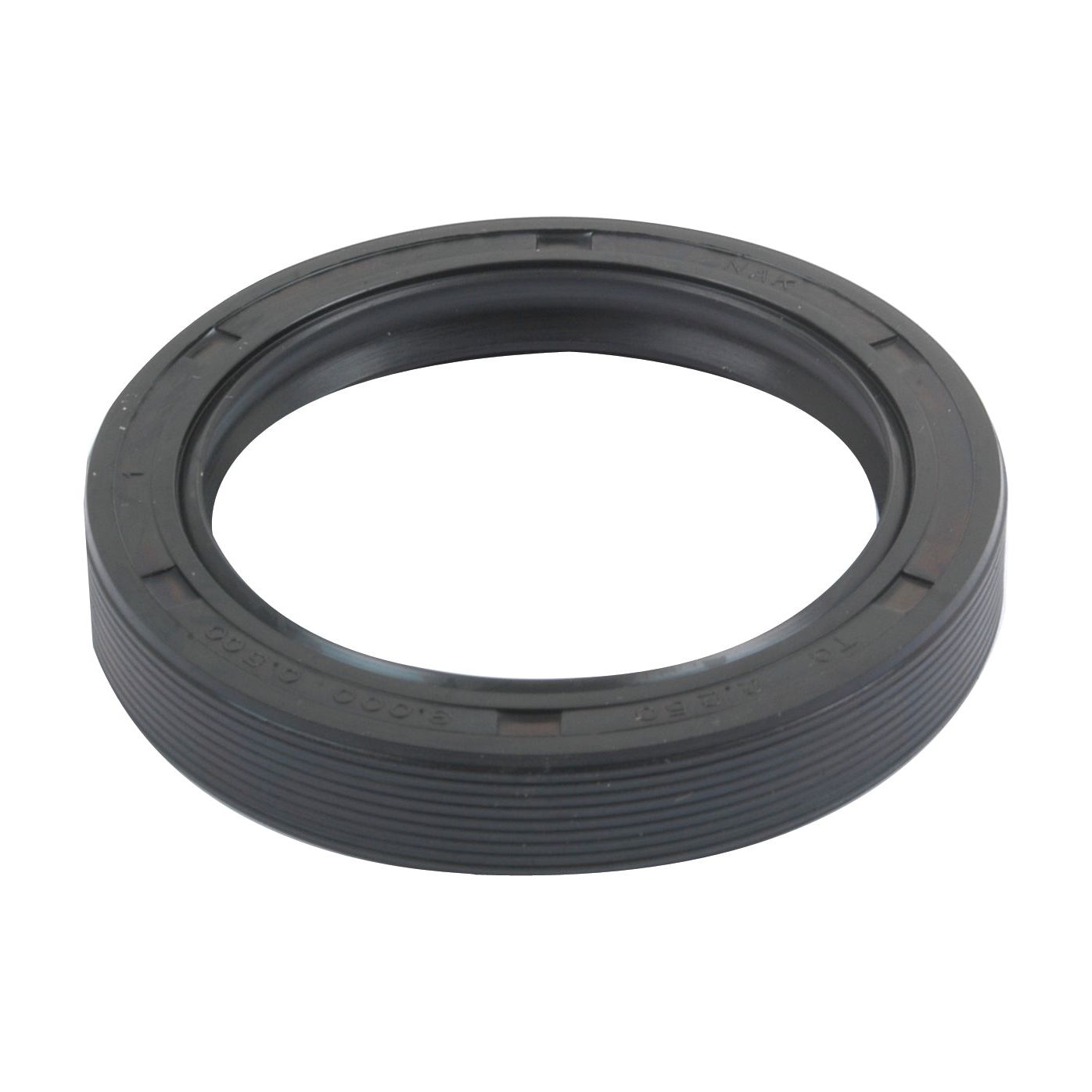 An Imperial Rotary Shaft Seal from Sparex, measuring 2 1/4'' x 3'' x 1/2'', featuring ridges on its outer edge to prevent leakage in mechanical systems.