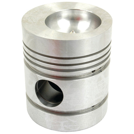 A cylindrical metal piston with grooves and a hollow center section, used in an internal combustion engine, meeting precise piston specifications according to the Perkins build list is the Piston (S.40405) by Sparex.