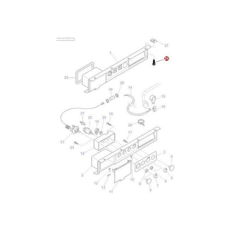 Massey Ferguson - Screw Control Panel - 3816075M1 - Farming Parts