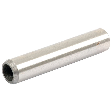 A silver, cylindrical metal tube with a hollow center, reminiscent of a Massey Ferguson part, viewed against a plain white background – the Inlet/Exhaust Valve Guide by Sparex (Part No. S.40495).