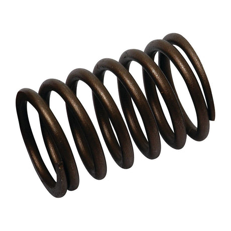 Close-up image of a black metal Valve Spring - Outer (Sparex Part No. S.40505), compatible with Perkins engines, resting at an angle.