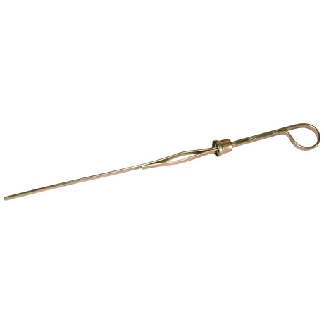 Crafted with precision, the Dipstick from Sparex, part number S.40528, features a long metal rod with a curved handle at one end and a tapered, pointed tip at the other.