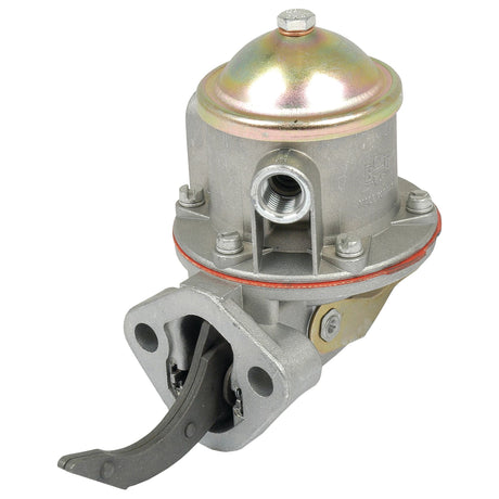 The Sparex Fuel Lift Pump (Part No. S.40564) boasts a metallic finish with a dome-shaped top and a lever mechanism at the base, making it ideal for Massey Ferguson and Perkins engines.