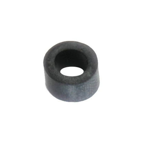 A small, cylindrical black Rubber Olive washer, measuring 3/8'' x 1/4'' x 1/4'', compatible with Allis Chalmers and Massey Ferguson models. (Sparex Part No. S.40585).