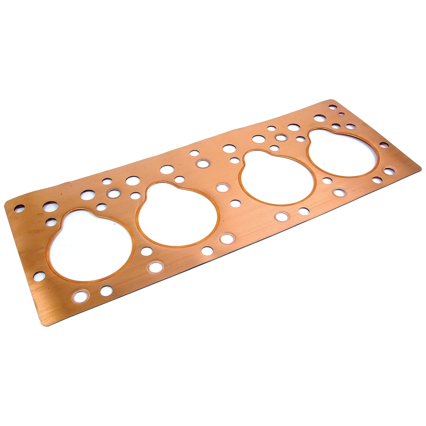 Introducing the Sparex Head Gasket - 4 Cyl. (20c), featuring four circular openings and multiple smaller holes, specifically designed for 4-cylinder engines. Product No.: S.40617.