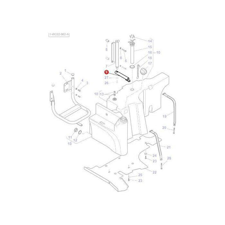 Massey Ferguson - Support Fuel Tank - 4293913M2 - Farming Parts