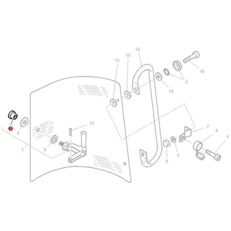 Massey Ferguson - Nut Window Mechanism - 3478051M1 - Farming Parts