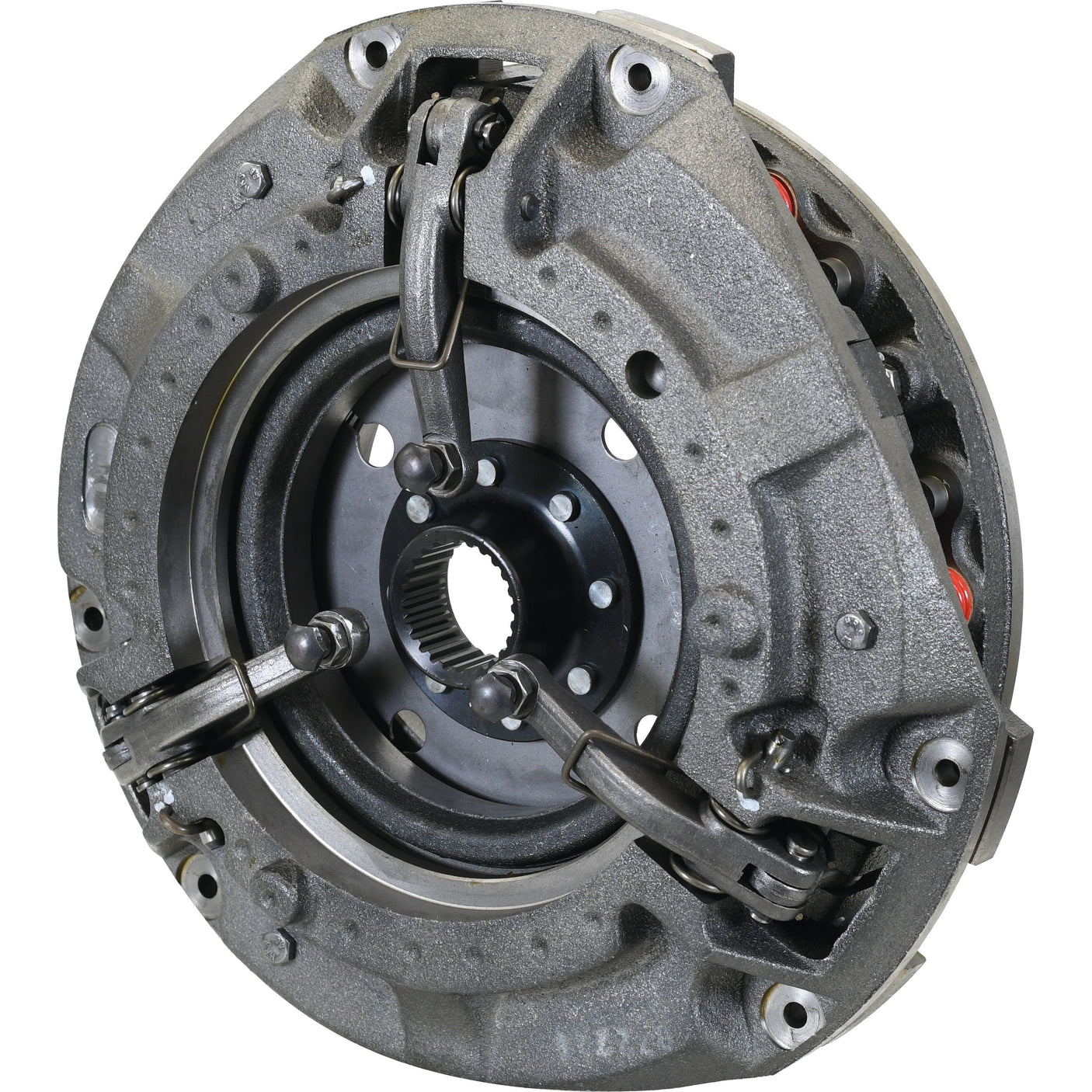 Close-up of the S.40678 Clutch Cover Assembly, showcasing visible gears and cast iron metal components with a dual cover design by Sparex.