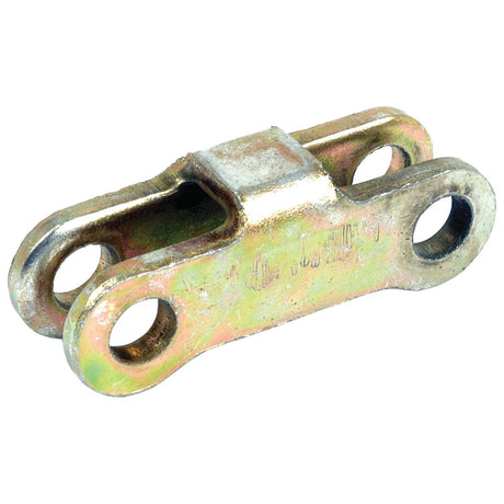 The Sparex Clutch Link (Part No. S.40724) is designed for a close-up view, featuring two parallel slots and four holes, commonly used in Massey Ferguson machinery for joining chain ends.