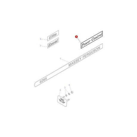 Massey Ferguson - Power Control Decal - 3783415M1 - Farming Parts