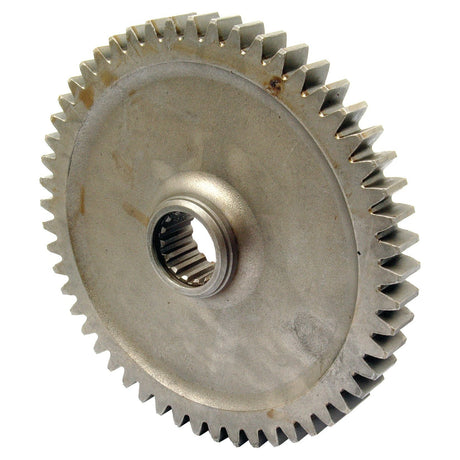 The Transmission Gear PTO - S.40792 by Sparex features 53 evenly spaced teeth around its edge and a central hole with 15 inner splines, designed for fitting onto a shaft.