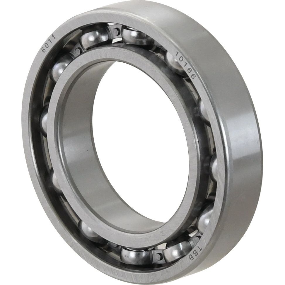 Close-up of a Sparex Deep Groove Ball Bearing (6011) - S.40805 with visible bearings and inner and outer rings, used for reducing friction in mechanical systems. Massey Ferguson compatible and features a reliable deep groove design.