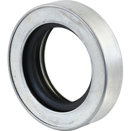 A close-up view of a metal and rubber bearing, featuring a circular design with a hollow center, reminiscent of the Sparex Imperial Rotary Shaft Seal (Part No. S.40806), which is often found in Massey Ferguson machinery.