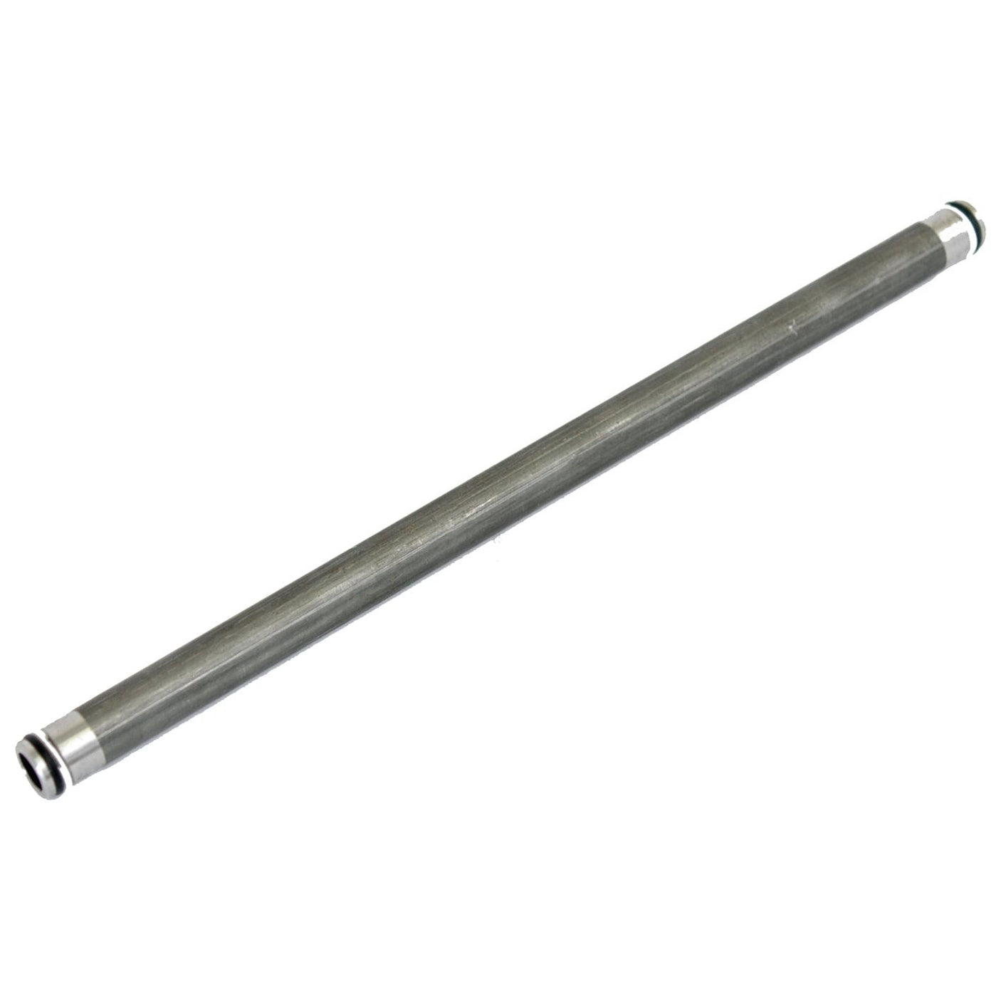 A straight, cylindrical steel hydraulic pipe with threaded ends from Sparex (Part No. S.40879), reminiscent of parts used in Massey Ferguson machinery, lies horizontally on a white background.