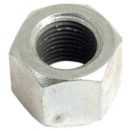 A Sparex Nut for Crown Wheel and Pinion, Sparex Part No. S.40900, perfectly designed as a metal hexagonal nut with an internal threaded hole for Massey Ferguson machinery.