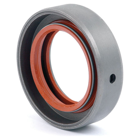 A Sparex metallic cylindrical mechanical seal, featuring a red inner ring and spring, known as the Metric Rotary Shaft Seal (Product No. S.40908), measures 54 x 81 x 21mm and is used for preventing leaks in machinery.