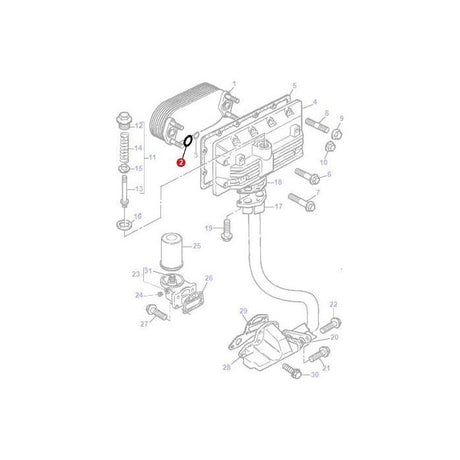 Massey Ferguson - O Ring Integral Cooler - 3638532M1 - Farming Parts