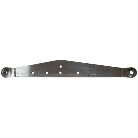 The Lower Link Lift Arm (Sparex Part No. S.41005) by Sparex is a black metal bar featuring two circular ends, each with a 28mm ball, along with several holes along its central body. It is likely a mechanical or structural component intended for use with Massey Ferguson machinery.