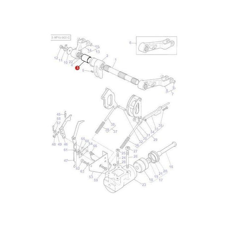 Massey Ferguson - Bush Cross Shaft - 3611558M1 - Farming Parts