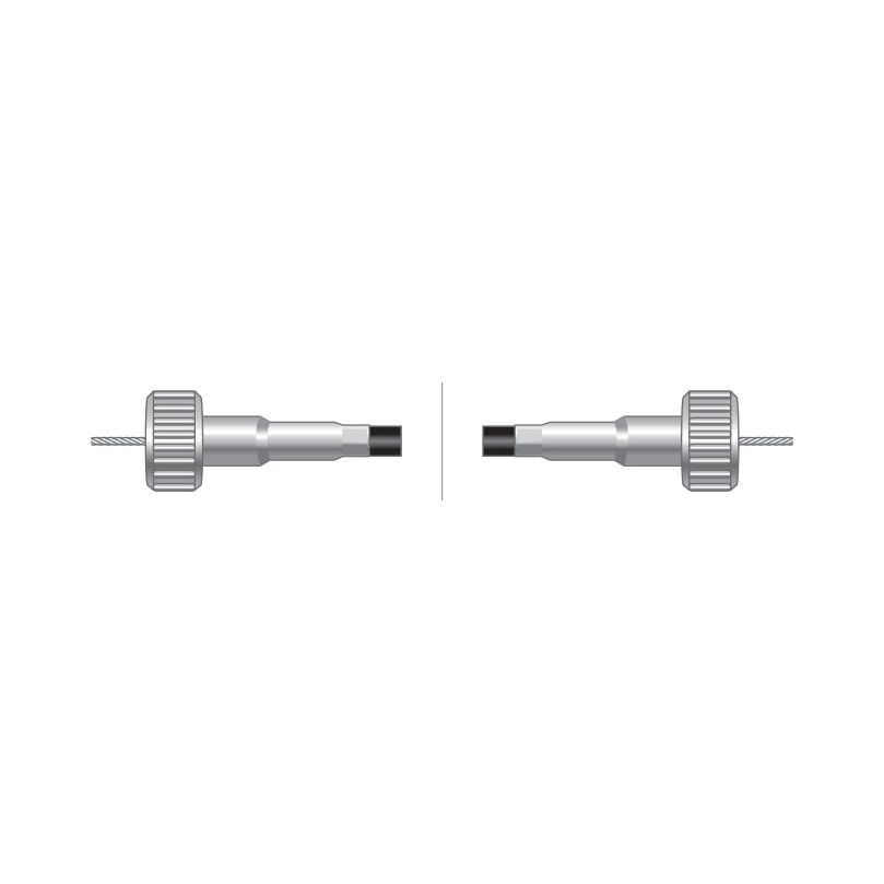 Two identical male coaxial connectors, commonly utilized in Sparex Drive Cable assemblies (Length: 632mm, Outer cable length: 592mm - Part No. S.41092), are aligned facing each other on a white background.