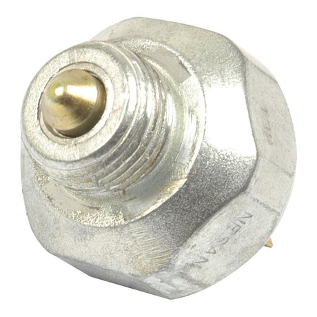 Close-up view of a Sparex Safety Switch with a threaded base and hexagonal shape (Part No. S.41135), used for vehicle diagnostics and repair on Ford / New Holland models.