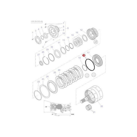 Massey Ferguson - O Ring Dual Clutch - 3799707M2 - Farming Parts