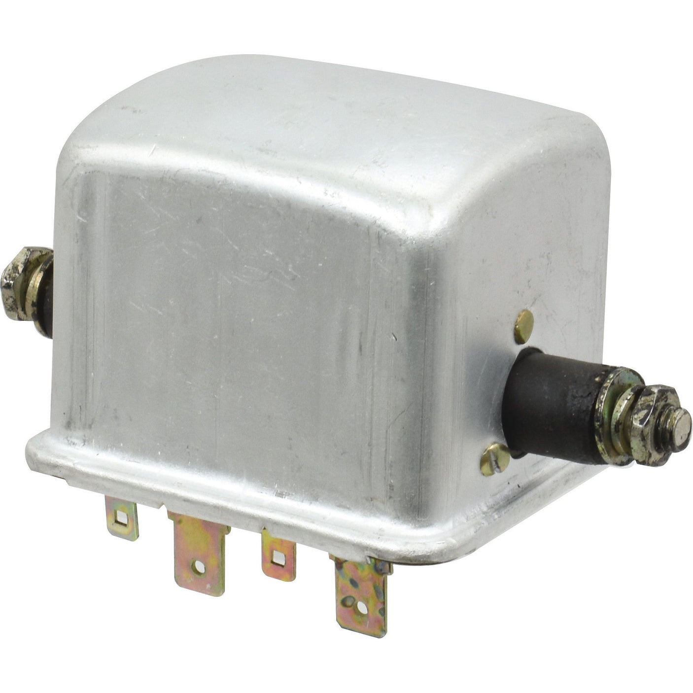 The Sparex Control Box 12V (Part No. S.41168) is a rectangular metal unit featuring several spade connectors and multiple connection points along the bottom and sides, specifically designed for 12V systems.