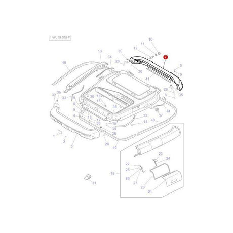 Massey Ferguson - Rear Roof Cladding - 3786695M93 - Farming Parts