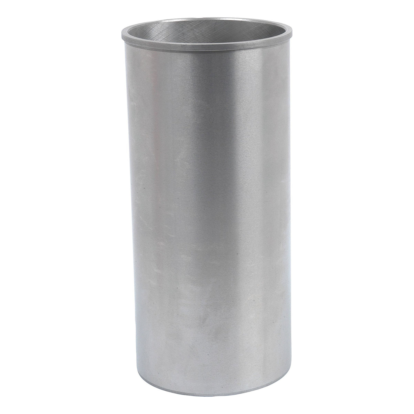 A cylindrical silver metal container by Sparex Brand, specifically the Piston Liner (Finished) with Part No. S.41373, featuring a smooth surface and an open top with a flanged edge without a flame ring.