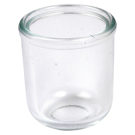 A Sparex Fuel Bowl (Sparex Part No. S.41390) featuring a clear, empty glass body with a slightly rounded bottom and a thick rim.